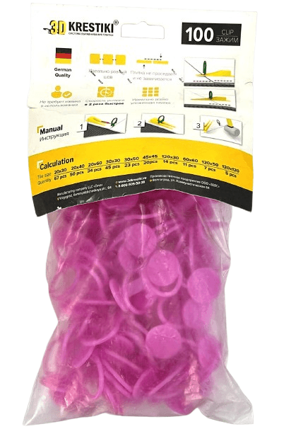 Kafel səviyyə tutan çəhrayı 1mm 3D Krestiki