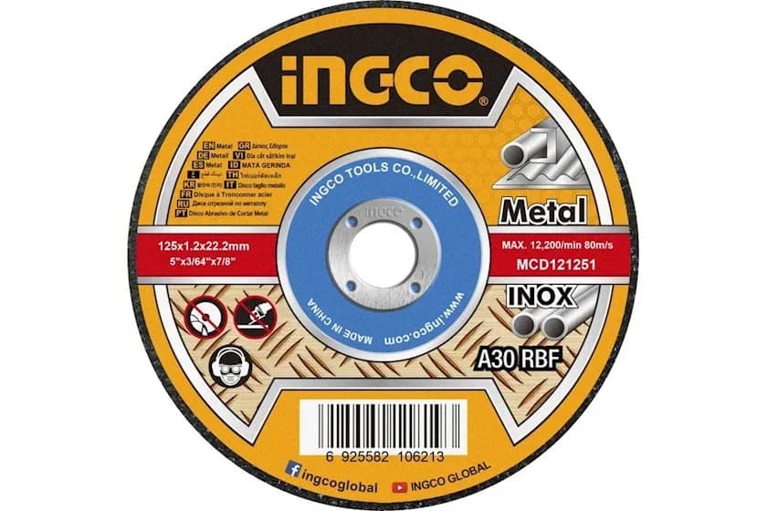 Metal kəsmə diski (lezva) 125x1mm INGCO