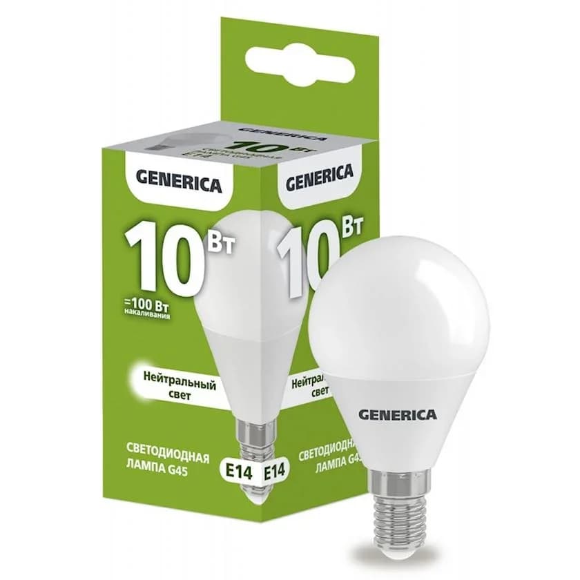 Lampa led şar G45 10W 4000K E14 Generica