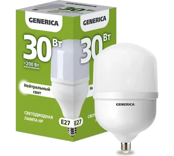 Lampa led HP 30W 4000K E27-E40 Generica