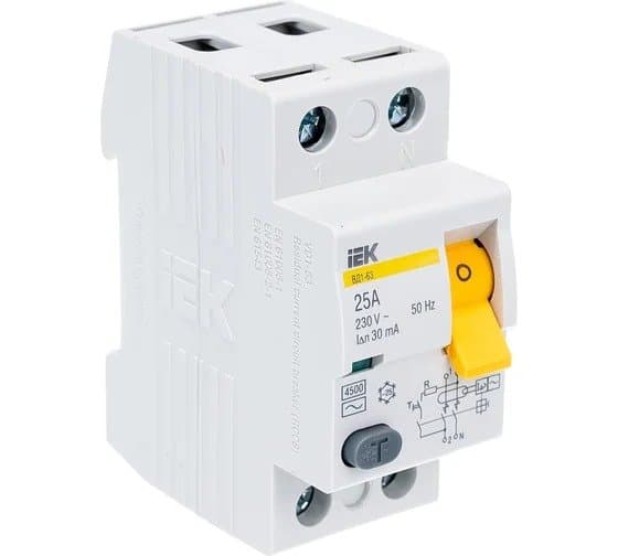 Differensial elektrikaçarı (UZO) VD1-63 2Р 25А 30mА İEK