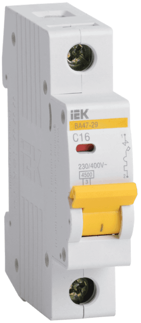 Avtomatik elektrikaçarı ВА47-29 1Р16А 4,5кА х-ка В İEK