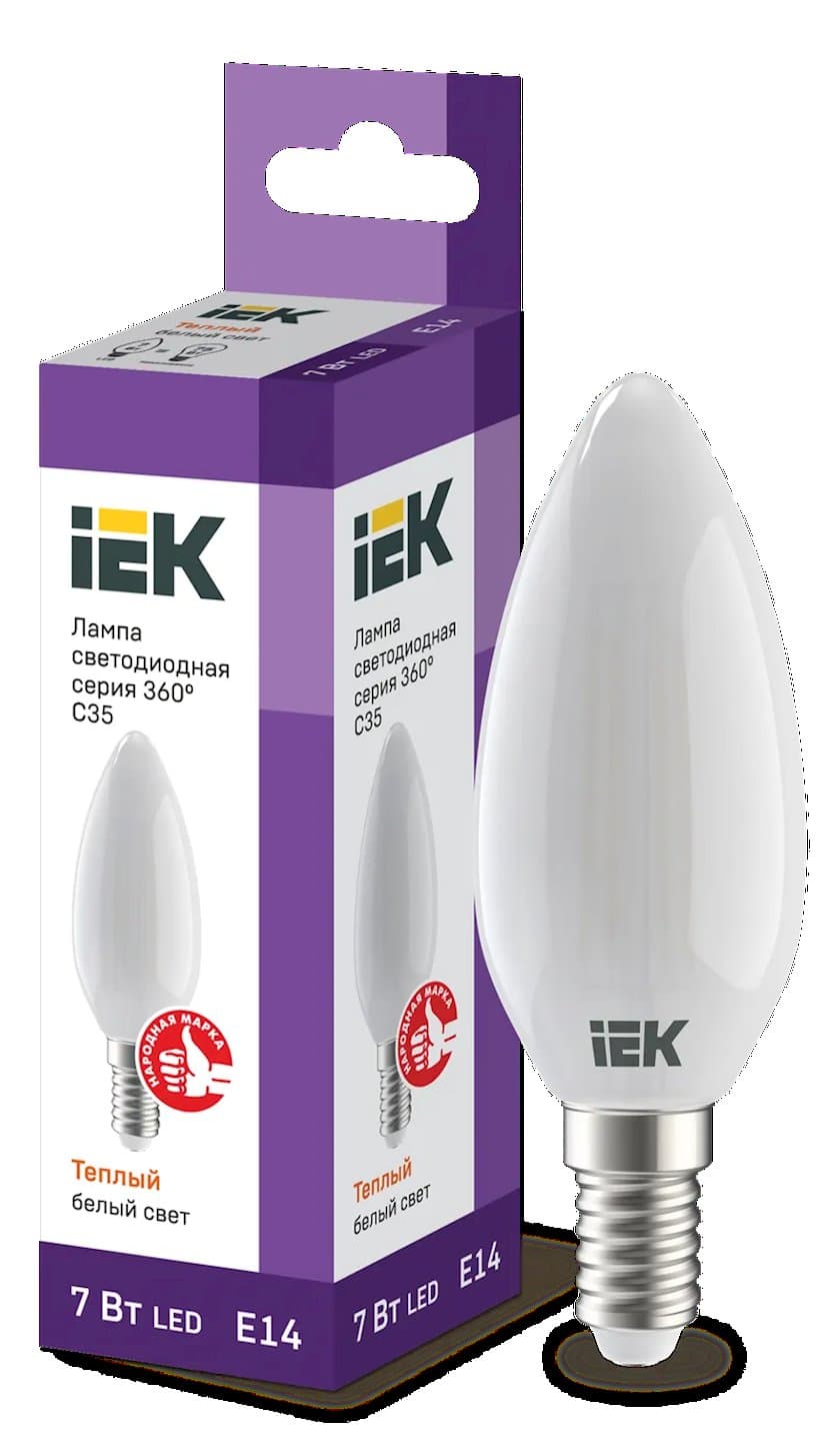 Led E14 şam C35 7W 3000k 230V İEK