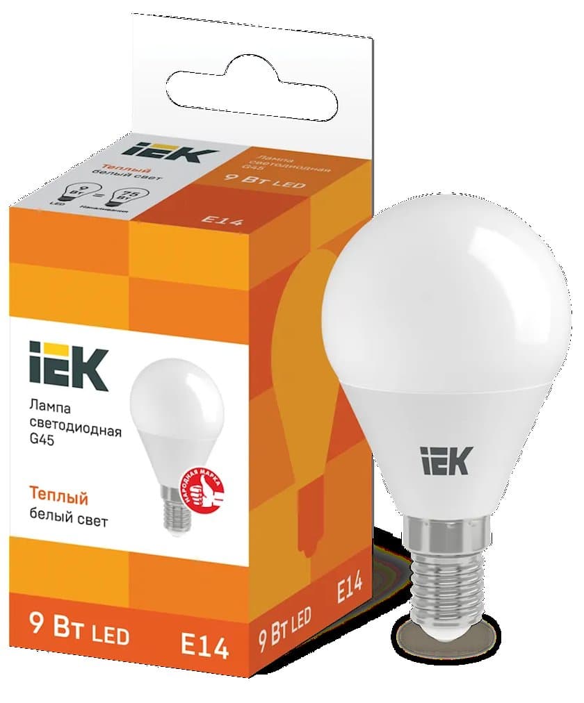 Led E14 kürə G45 9W 3000k 230V İEK
