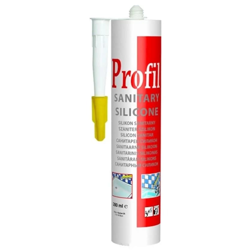 270 ml Germetik Sanitar Silikon Şəffav Profil Soudal