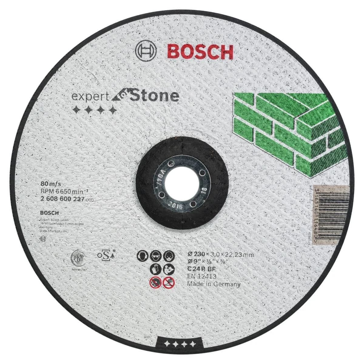 Disk daş göbəkli 230x22mm BOSCH