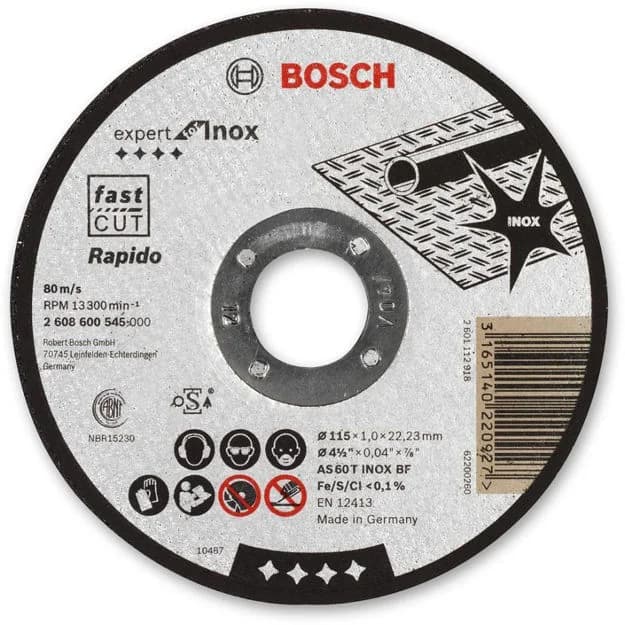 Disk metal 115x22.2x1mm BOSCH