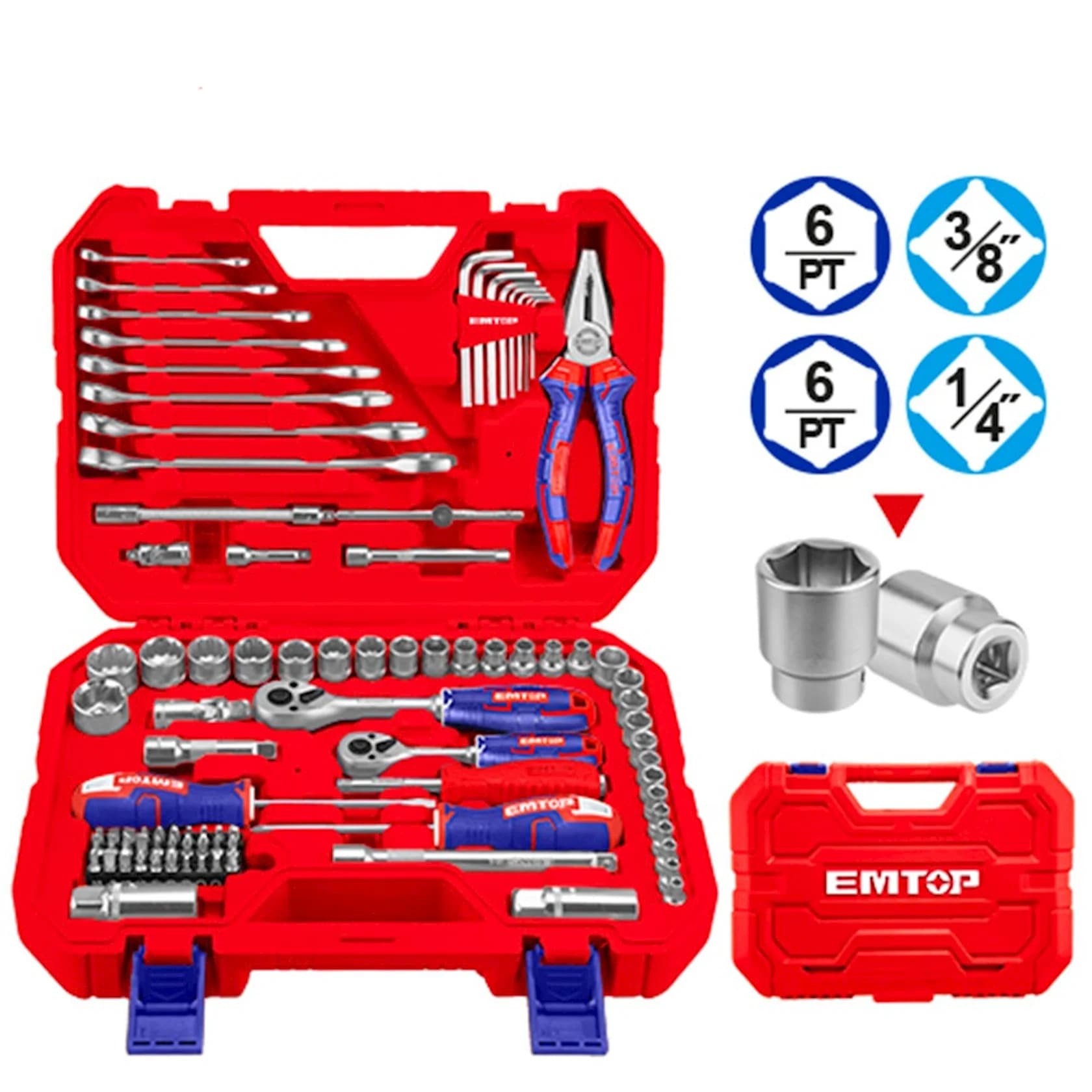 Alət dəsti 91 parça Emtop