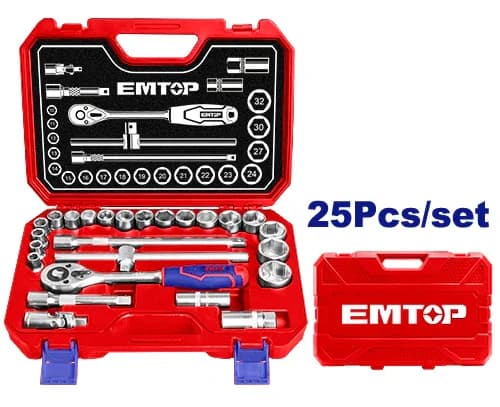 Trişotka açar dəsti 25 parça Emtop