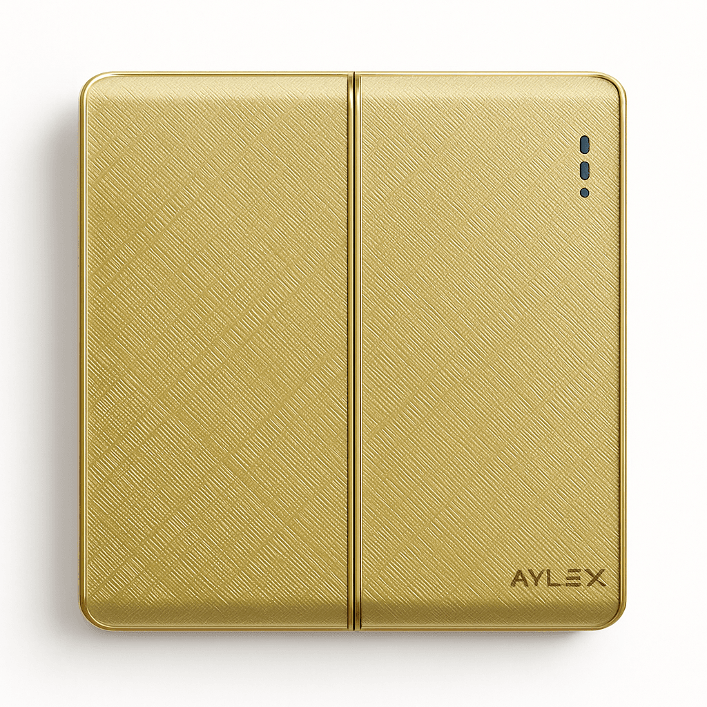Açar 2-li 10A K2 akrilik qızılı Aylex
