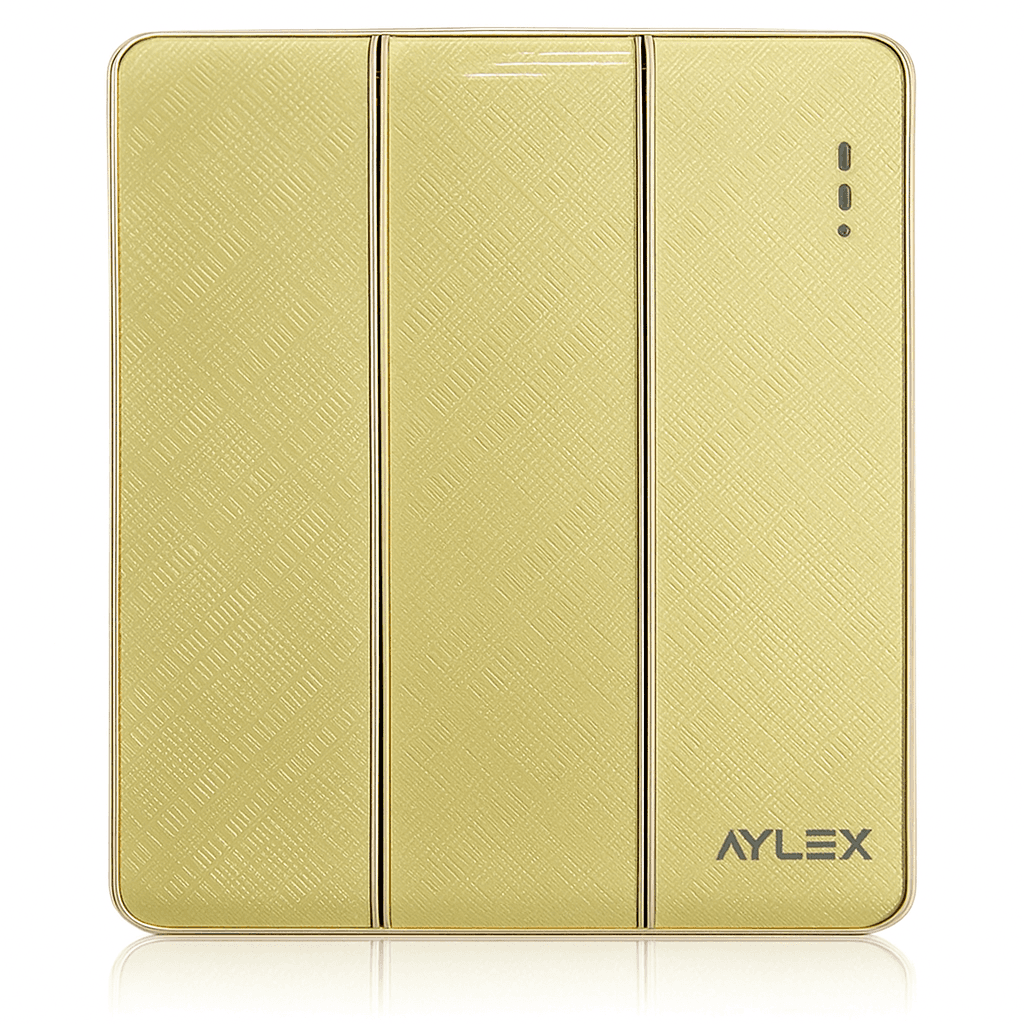Açar 3-lü 10A K2 akrilik qızılı Aylex