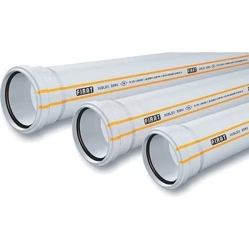 125/1000 PVC 2.5 mm tullantı su borusu Fırat