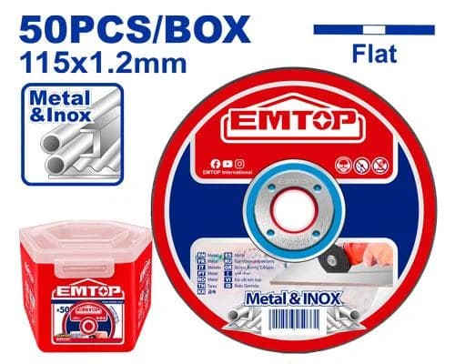 Disk metal 115x1.2mm set Emtop