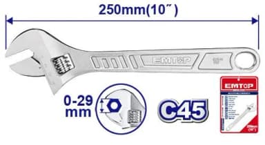 Razvadnoy açar 250mm 10" Emtop