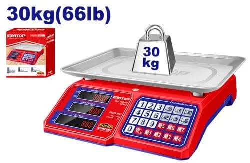 Elektron tərəzi 30kq Emtop
