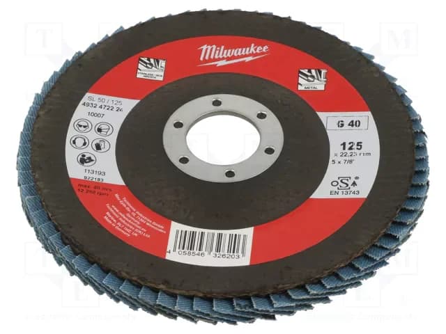 Zımpara diski zirkon 125mm G40 Milwaukee