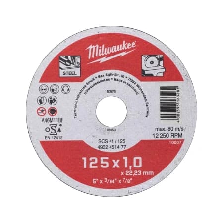 Disk metal SCS 41 125x1 mm Milwaukee