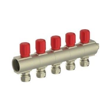 Kollektor 1" özü vanalı 16mm 5 ağızlı Batu