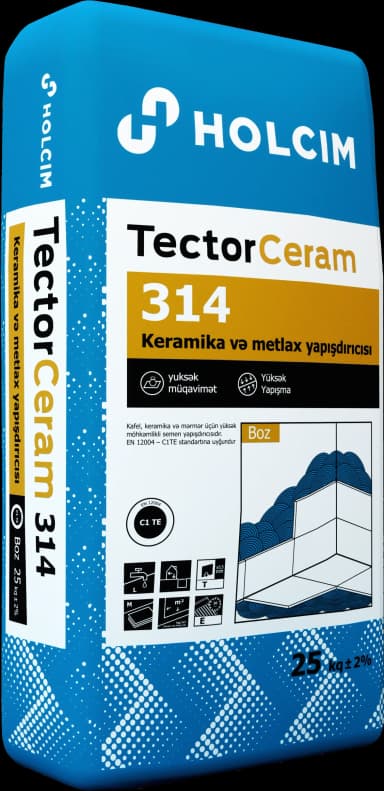 Keramika yapışdırıcısı 25kq Tector Ceram 314 Holcim