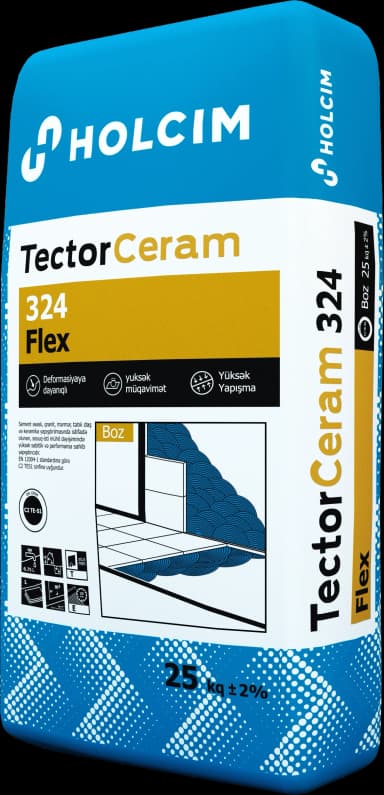 Keramika yapışdırıcısı 25kq boz Tector Ceram 324 Holcim