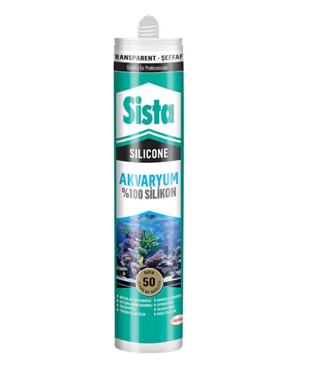Akvarium silikonu 280ml şəffaf Sista
