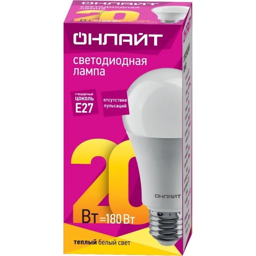 Lampa OLL-A60 20W 230V 2700k E27 ОNLАYТ