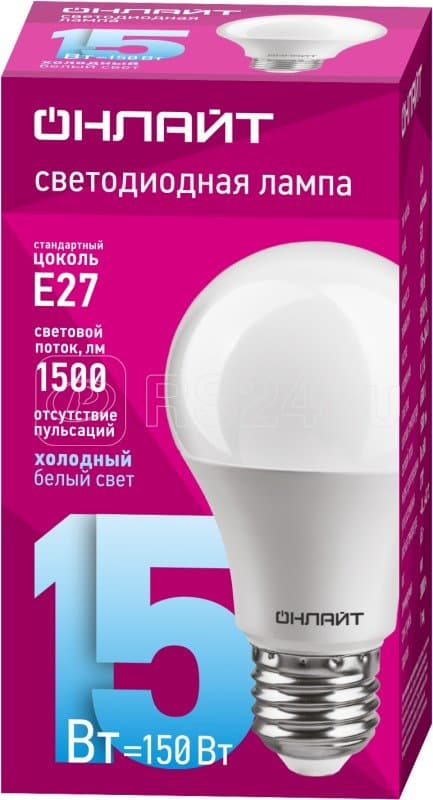 Lampa OLL-A60 15W 230V 6500k E27 ONLAYT