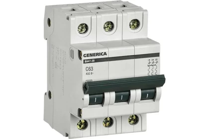 3x63A C tipli 4.5kA Avtomat BA47-29 Generica