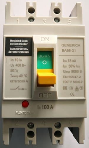 3P 100A Avtomat 18kA BA66-31 Generica