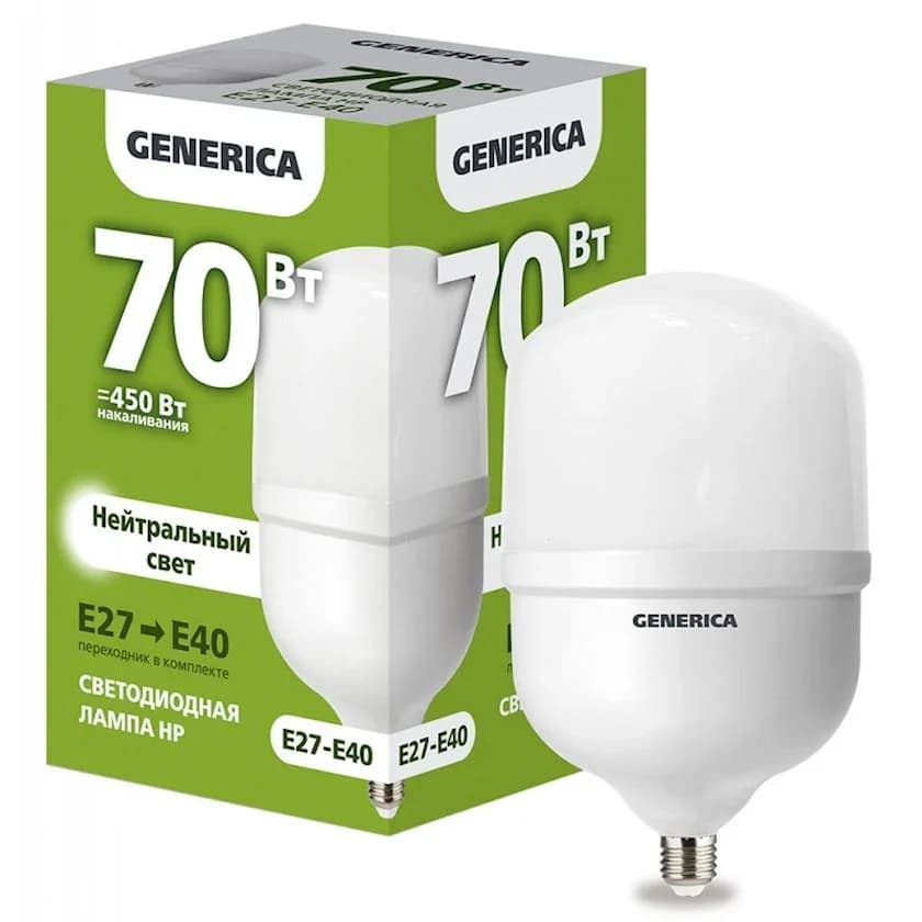Lampa led HP 70W 4000K E27-E40 Generica