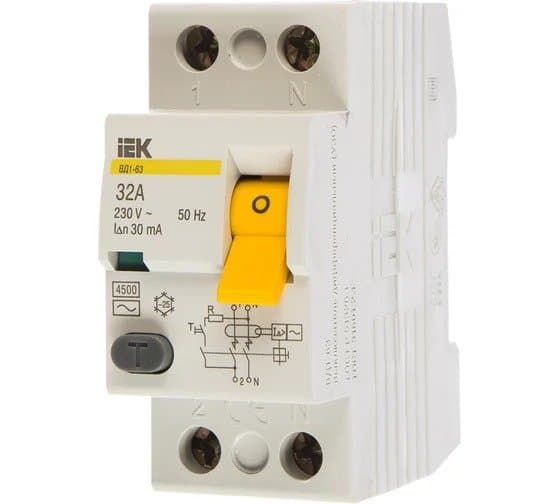 Differensial elektrikaçarı (UZO) VD1-63 2Р 32А 30mА İEK