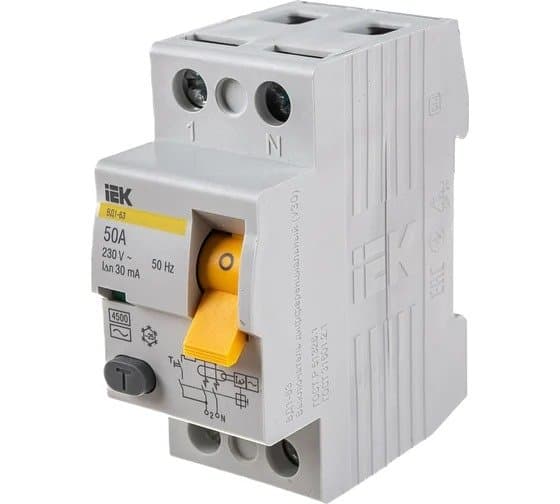 Differensial elektrikaçarı (UZO) VD1 63 2Р 50А 30mА İEK