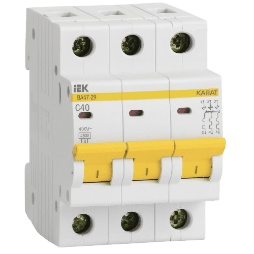 Avtomatik elektrikaçarı ВА47-29 3Р40А 4,5кА х-ка С İEK