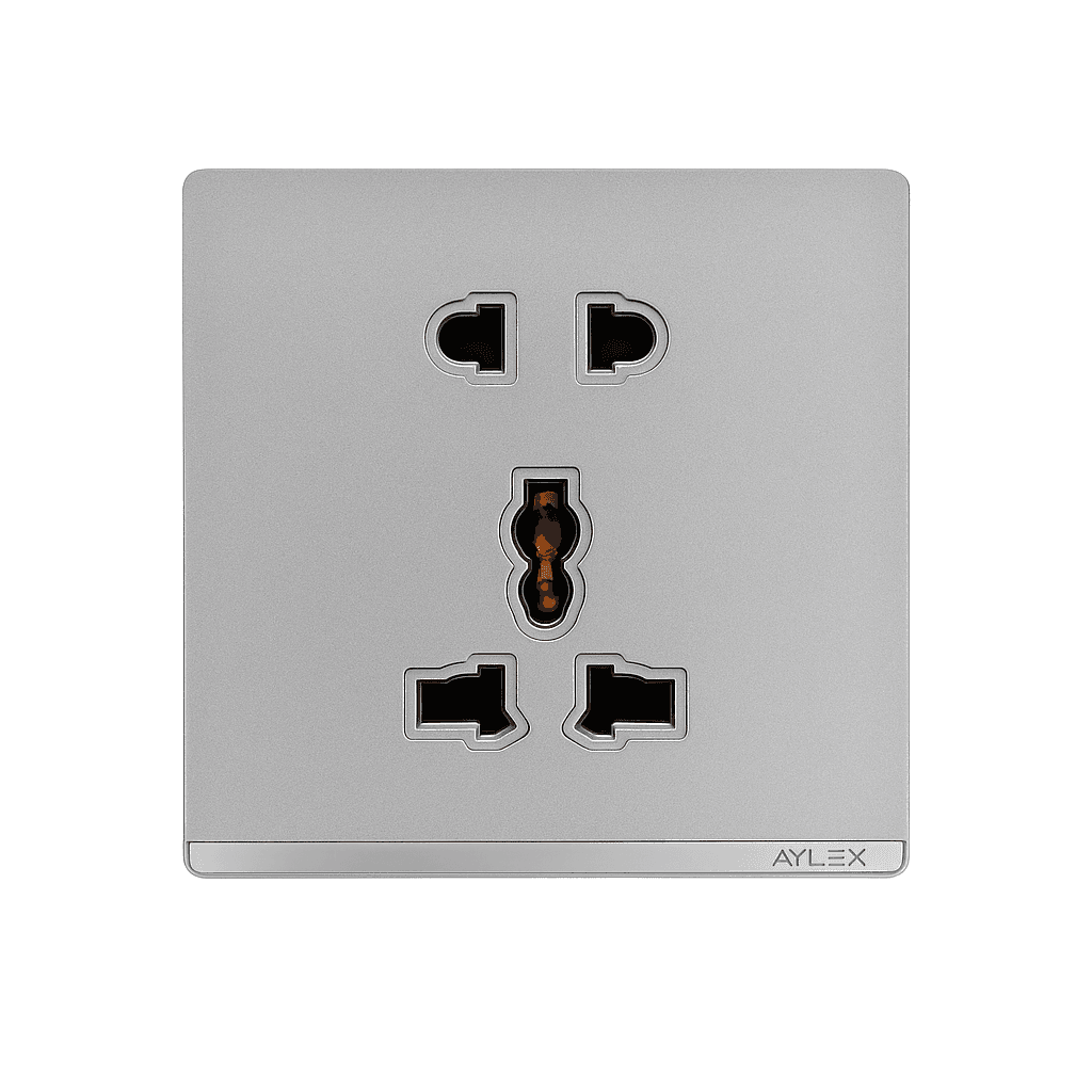 Elektrik yuvası universal+sadə 16A A4 boz Aylex