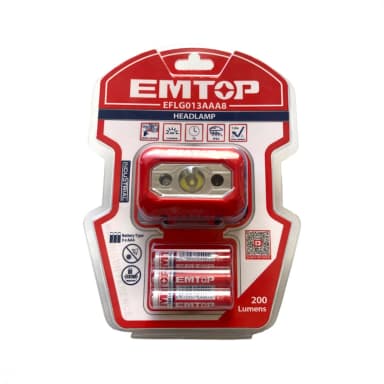 Flashlight 200lm Emtop for head