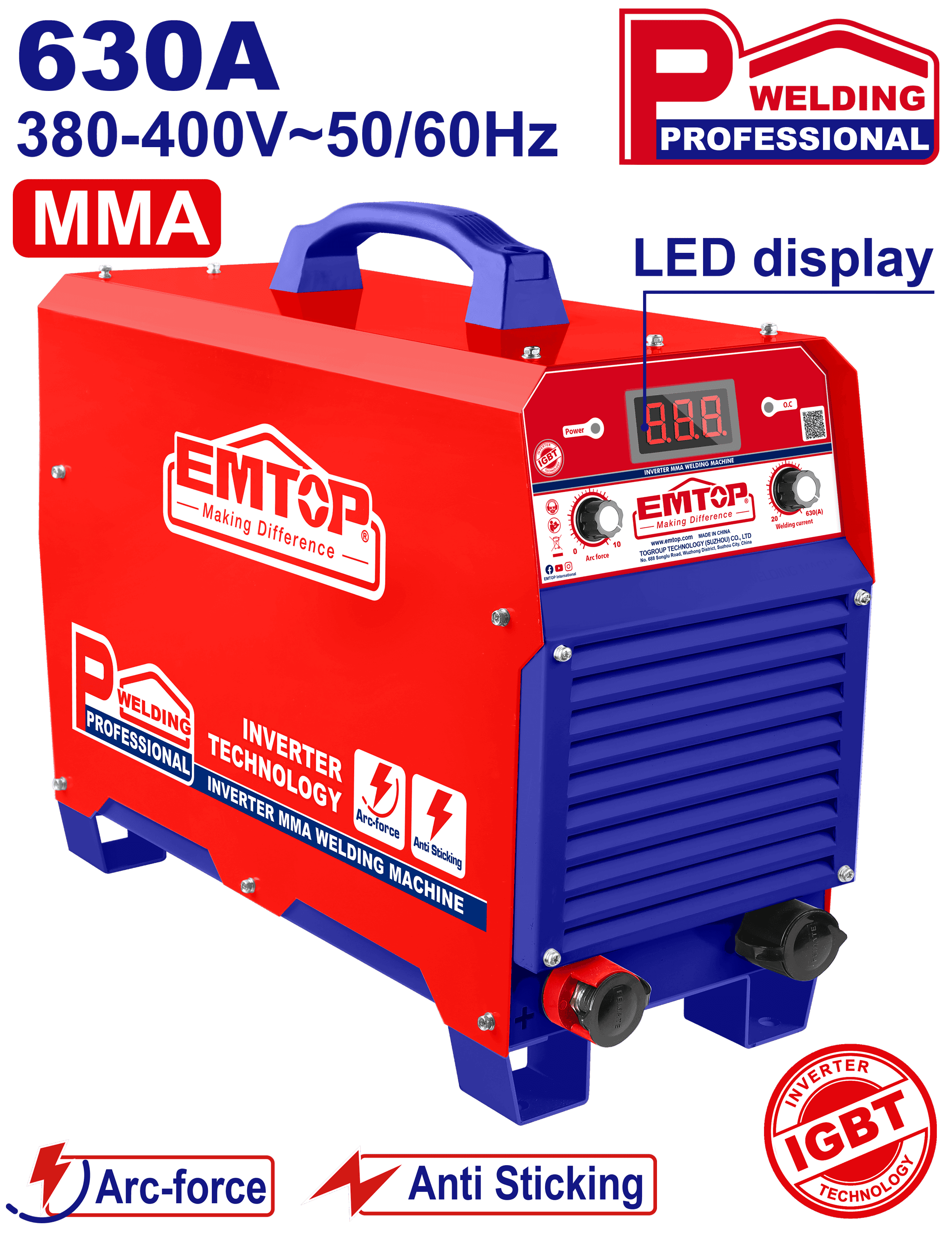 Qaynaq aparati MMA 630A Emtop